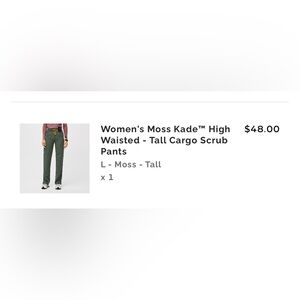 Women's Moss Kade™ High Waisted - Tall Cargo Scrub
Pants